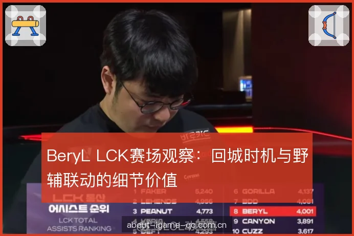 BeryL LCK赛场观察：回城时机与野辅联动的细节价值